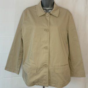 Liz Claiborne Shirt Jacket Beige Women's Large